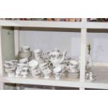 A good collection of Wedgwood 'Hathaway Rose' dinner and teawares, over ninety pieces.