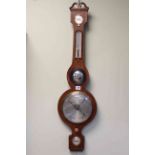 19th Century mahogany barometer, A.