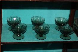 Set of six Whitefriars sundae dishes, 8cm.