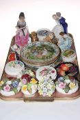 Good collection of decorative china including Royal Copenhagen and Bing & Grondahl figures, posies,