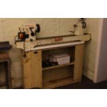Axminster APTC M950 wood turning lathe and stand.