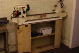 Axminster APTC M950 wood turning lathe and stand.