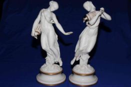 Attributed to Pradier, Worcester, Morning Dew and Evening Dew,