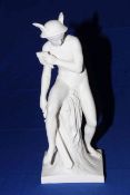 Minton Parian figure, Mercury, 39cm.