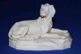 Copeland Parian Bloodhound, length 29cm.