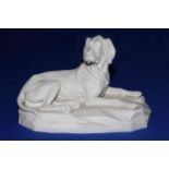 Copeland Parian Bloodhound, length 29cm.