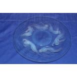 Lalique Sirens dish, having six opalescent nude lady deep border, scratched mark R.