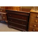 Indonesian hardwood four drawer chest.