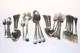 Part canteen of Mappin and Webb silver six place Old English pattern cutlery, Sheffield 1913,