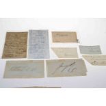 Historical royalty and political (Prime Ministers) autograph clippings and letter including