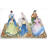 Collection of six Royal Doulton ladies including Nicole, Angela and Helen.