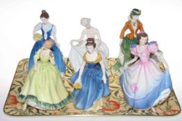 Collection of six Royal Doulton ladies including Nicole, Angela and Helen.