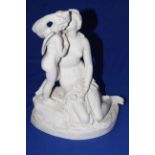 Victorian Parian group Venus and Cupid, modelled by John Gibson, circa 1860's, 46cm.