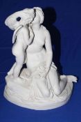 Victorian Parian group Venus and Cupid, modelled by John Gibson, circa 1860's, 46cm.