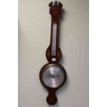 19th Century inlaid mahogany barometer, I.