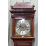 Early 19th Century oak eight day longcase clock having square brass dial signed John Barrow, London,