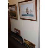 Sheila Ball, Moorland oil on canvas, signed limited edition maritime print, James Wilson, Drifters,