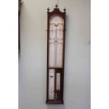 Admiral Fitzroy's barometer in mahogany case, length 117cm.