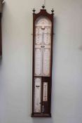 Admiral Fitzroy's barometer in mahogany case, length 117cm.