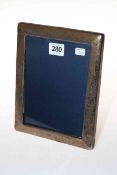 Silver mounted easel photograph frame, 22cm by 17cm.