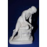 Copeland Parian figure, Narcissus, 32cm.