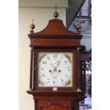 Early 19th Century oak eight day longcase clock, with painted dial signed Jos.