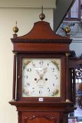 Early 19th Century oak eight day longcase clock, with painted dial signed Jos.