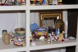 Dresden group, Royal Worcester Monday's child, Hummel figure, china posies, Doulton dishes,