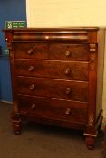 Victorian mahogany scotch chest of six drawers.