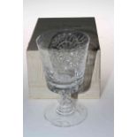 Stuart Crystal York Minster goblet, no. 193, boxed.