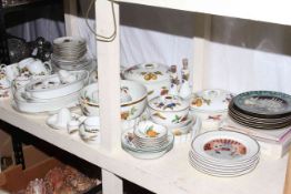 Large collection of Worcester Evesham tableware, Villeroy & Boch collectors plates, etc.