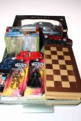 Special edition Maisto Jaguar S-Type in box, and two other Diecast toy cars, Star Wars, Chess, etc.