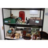 Mamod Traction Engine, model vehicles, dial telephone, vintage radios, gemstone terrestrial globe,