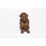 Cold painted bronze monkey, 6cm.
