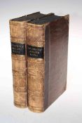 Goldsmith Animated Nature, Volumes I and II, part leather bound and with coloured plates.