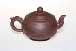 Chinese Yixing red ware teapot.