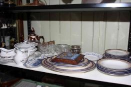 Royal Worcester Vitreous blue, gold and white meat plates and others,