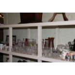 Piquot tea service, bulb bowls, teaware, oak barometer, assorted glassware, etc.