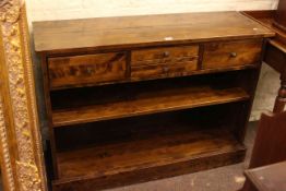 Laura Ashley four drawer open bookcase and hardwood waterfall bookcase (2).