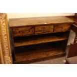 Laura Ashley four drawer open bookcase and hardwood waterfall bookcase (2).