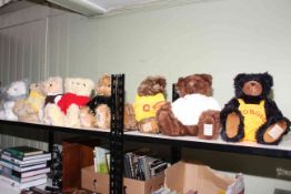 Eight Giorgio Beverley Hills teddy bears including Millennium bear.