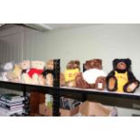 Eight Giorgio Beverley Hills teddy bears including Millennium bear.