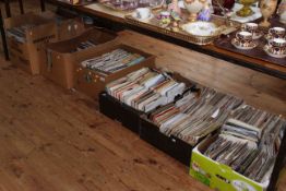 Large collection of records, singles and magazines.