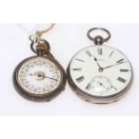 Victorian silver gents pocket watch by J.W.