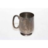 Chester hallmarked silver christening mug, 1912.