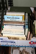 Box of books on Yorkshire and other topography, gardens and country houses.