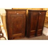 Two 19th Century corner wall cupboards.
