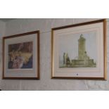 Two framed Russell Flint prints 'The Whispering Well' and 'Model for Elegance'.