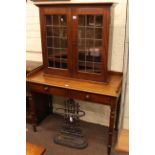 Victorian mahogany 3/4 gallery backed two drawer washstand,