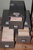 Three metal trays if used loose stamps in allocated envelopes including pre-decimal UK,